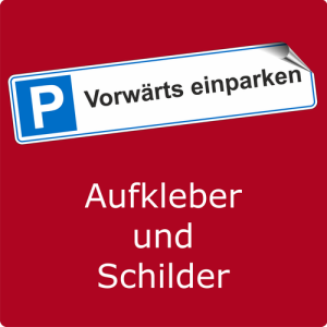 Aufkleber Parkplatz im Kennzeichenformat vorwärts einparken